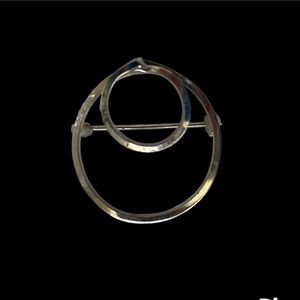 Minimalist Sterling Silver Pin Brooch